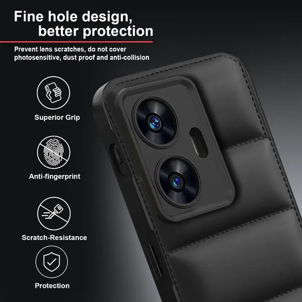 TRUEUPGRADE_Back_Case_Cover_for_Realme_C55_4G_/_Realme_Narzo_N55_4G_|_Compatible_for_Realme_C55_4G_/_Realme_Narzo_N55_4G_Back_Case_Cover_|_Puff_Case_with_Camera_Protection_|_Black