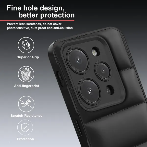TRUEUPGRADE_Back_Case_Cover_for_Mi_Redmi_12_4G_|_Compatible_for_Mi_Redmi_12_4G_Back_Case_Cover_|_Puff_Case_with_Camera_Protection_|_Black