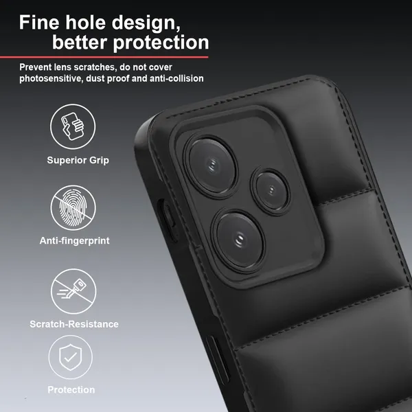 TRUEUPGRADE_Back_Case_Cover_for_Mi_Redmi_12_5G_|_Compatible_for_Mi_Redmi_12_5G_Back_Case_Cover_|_Puff_Case_with_Camera_Protection_|_Black