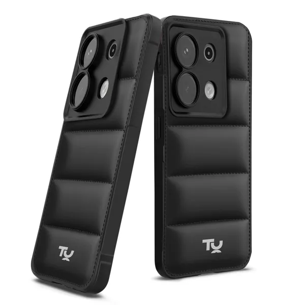 TRUEUPGRADE_Back_Case_Cover_for_Mi_Redmi_13_5G_/_Poco_M6_Plus_5G_|_Compatible_for_Mi_Redmi_13_5G_/_Poco_M6_Plus_5G_Back_Case_Cover_|_Puff_Case_with_Camera_Protection_|_Black