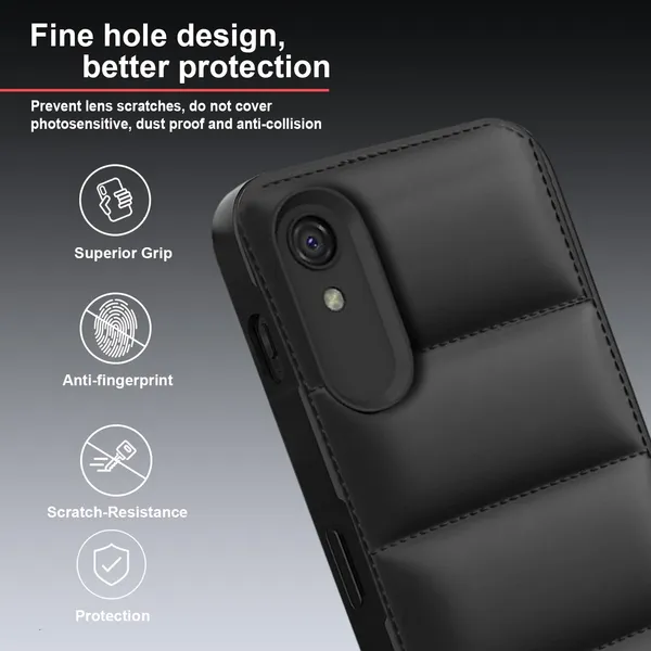 TRUEUPGRADE_Designed_for_Redmi_9A_/_9i_/_9A_Sport_|_Camera_Bump_&_360�_Flexible_Puff_Armor_Protection_|_Matte_Soft_Shock_Proof_Rubberised_Back_Case_Cover_(Black)