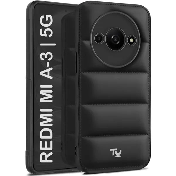 TRUEUPGRADE_Back_Case_Cover_for_Mi_Redmi_A3_|_Redmi_A3X_|_Poco_C61_|_Compatible_for_Mi_Redmi_A3_|_Redmi_A3X_|_Poco_C61_Back_Case_Cover_|_Puff_Case_with_Camera_Protection_|_Black