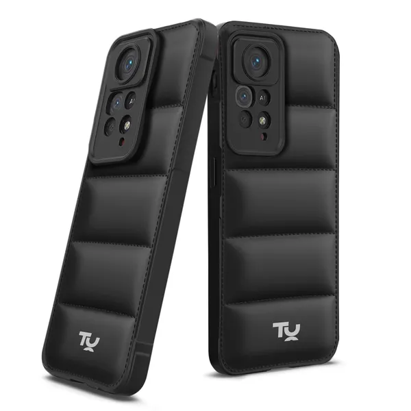 TRUEUPGRADE_Designed_for_Mi_Redmi_Note_11_Pro/Pro_Plus_5G_|_Camera_Bump_&_360�_Flexible_Puff_Armor_Protection_|_Matte_Soft_Shock_Proof_Rubberised_Back_Case_Cover_(Black)