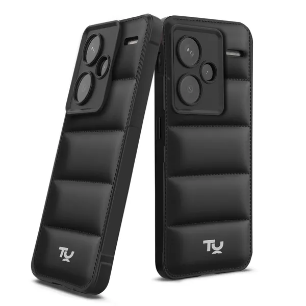 TRUEUPGRADE_Designed_for_Mi_Redmi_Note_13_Pro_Plus_5G_|_Camera_Bump_&_360�_Flexible_Puff_Armor_Protection_|_Matte_Soft_Shock_Proof_Rubberised_Back_Case_Cover_(Black)