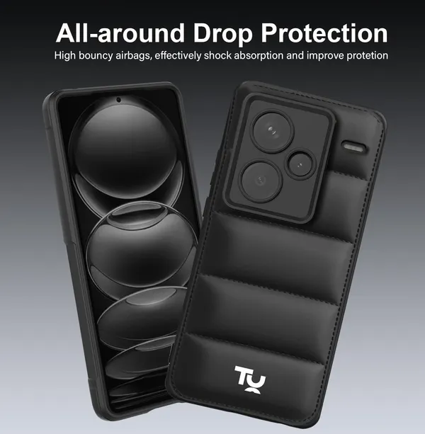 TRUEUPGRADE_Back_Case_Cover_for_Mi_Redmi_Note_13_Pro_Plus_5G_|_Compatible_for_Mi_Redmi_Note_13_Pro_Plus_5G_Back_Case_Cover_|_Puff_Case_with_Camera_Protection_|_Black