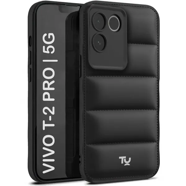 TRUEUPGRADE_Designed_for_iQOO_Z7_Pro_5G_/_Vivo_T2_Pro_5G_Back_Cover_|_Camera_Bump_&_360�_Flexible_Puff_Armor_Protection_|_Matte_Soft_Shock_Proof_Rubberised_Back_Case_Cover_(Black)
