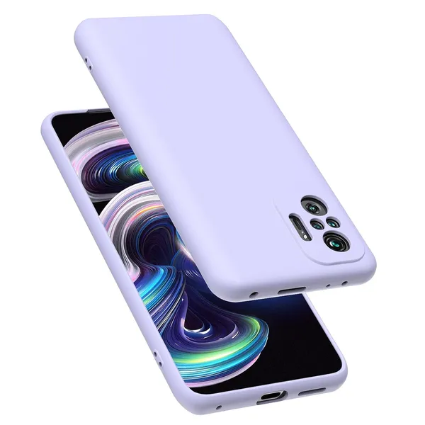 TRUEUPGRADE_Soft_Silicone_Slim_Matte_Liquid_Silicone_TPU_Shockproof_Slim_Back_Cover_Case_for_Mi_Redmi_Note_10/Note_10S_(Purple)