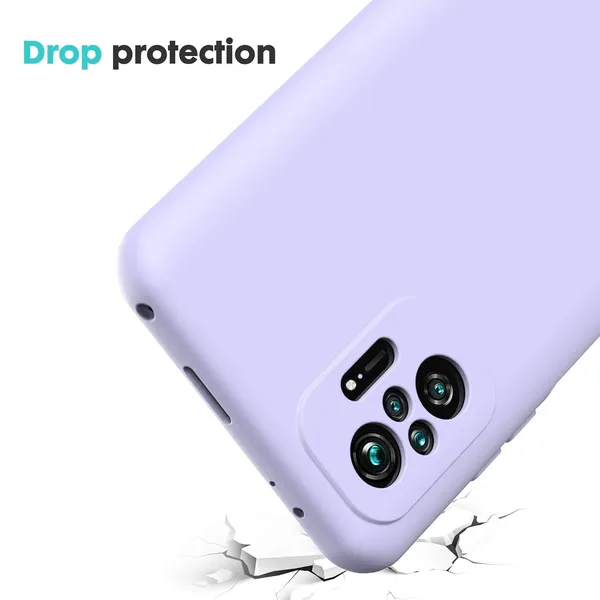 TRUEUPGRADE_Soft_Silicone_Slim_Matte_Liquid_Silicone_TPU_Shockproof_Slim_Back_Cover_Case_for_Mi_Redmi_Note_10/Note_10S_(Purple)