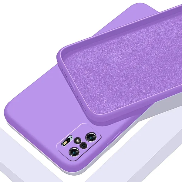 TRUEUPGRADE_Soft_Silicone_Slim_Matte_Liquid_Silicone_TPU_Shockproof_Slim_Back_Cover_Case_for_Mi_Redmi_Note_10/Note_10S_(Purple)