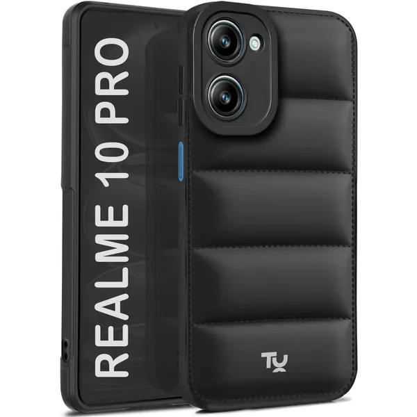 TRUEUPGRADE_Back_Case_Cover_for_Realme_10_PRO_5G_|_Compatible_for_Realme_10_PRO_5G_Back_Case_Cover_|_Puff_Case_with_Camera_Protection_|Black