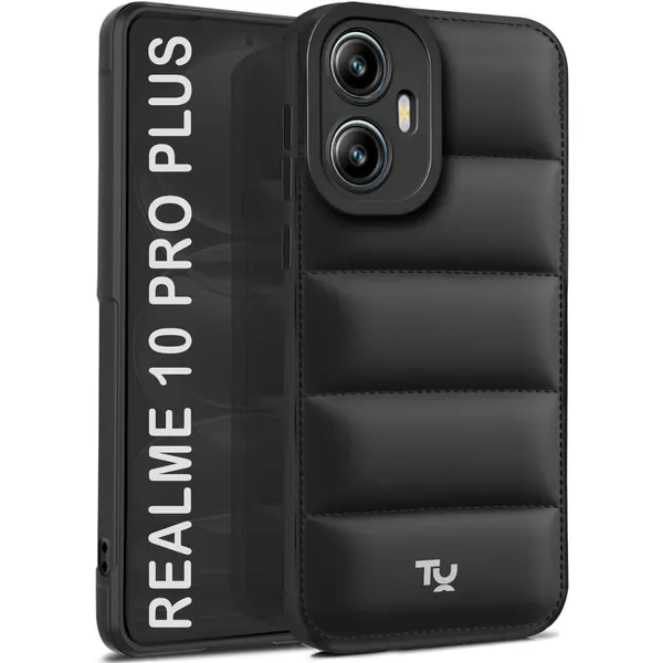 TRUEUPGRADE_Back_Case_Cover_for_Realme_10_Pro_Plus_5G_|_Compatible_for_Realme_10_Pro_Plus_5G_Back_Case_Cover_|_Puff_Case_with_Camera_Protection_|Black