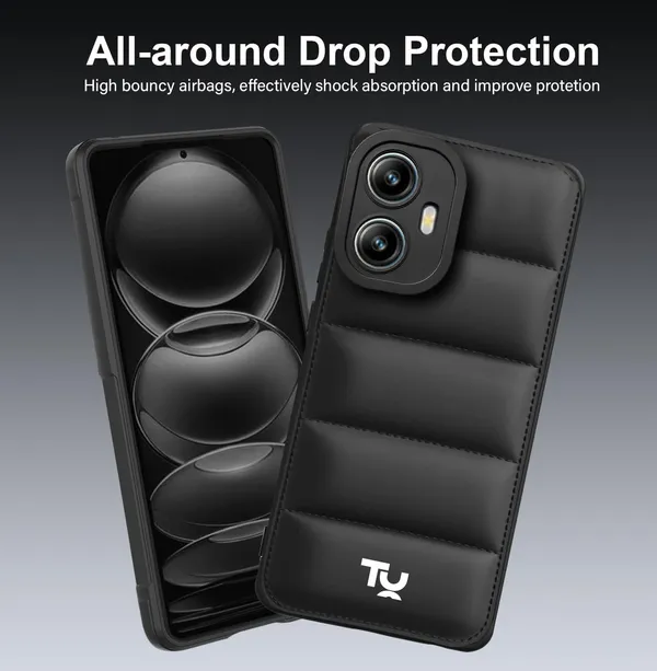 TRUEUPGRADE_Back_Case_Cover_for_Realme_10_Pro_Plus_5G_|_Compatible_for_Realme_10_Pro_Plus_5G_Back_Case_Cover_|_Puff_Case_with_Camera_Protection_|Black
