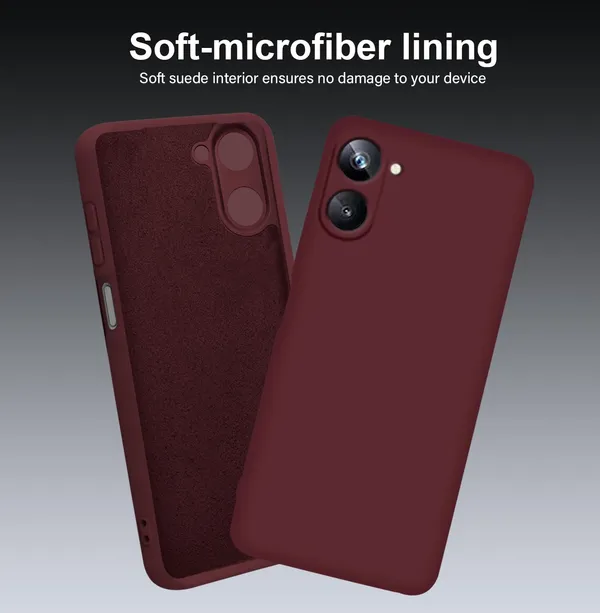 TRUEUPGRADE_Compatible_with_Realme_10_Pro_5G_Back_Cover_Case,_Liquid_Silicone_Cover,_Full_Body_Protective_Cover,_Shockproof,_Anti-Scratch_Soft_Microfiber_Lining_-_Wine