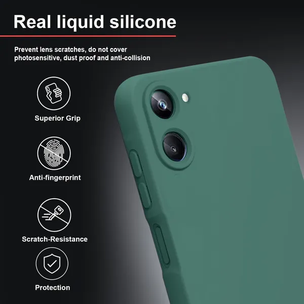 TRUEUPGRADE_Liquid_Silicone_Designed_Back_Case_Cover_for_Realme_10_Pro_5G|_Microfiber_Inside,_Full_Protection_|_Bumper_Back_Cover_Case_for_Realme_10_Pro_5G_Green