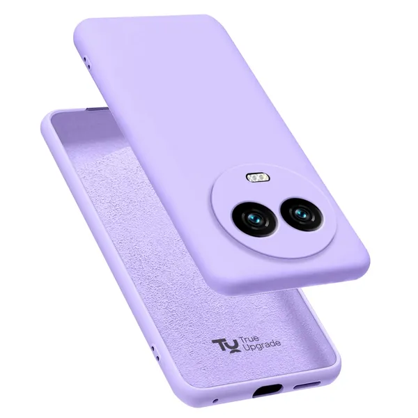 TRUEUPGRADE_Liquid_Silicone_Designed_Back_Case_Cover_for_Realme_11_/_11X_5G_/_C67_5G_/_Narzo_60X_5G_|_Microfiber_Inside_|_Bumper_Back_Cover_Case_for_Realme_11_5G_-_Light_Purple