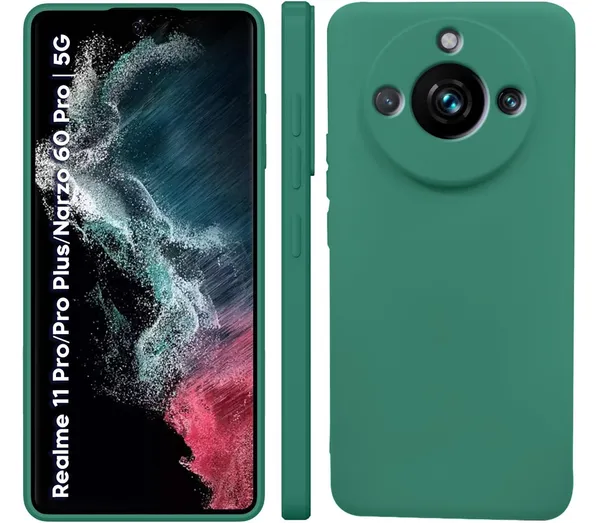 TRUEUPGRADE_Liquid_Silicone_Designed_Back_Case_Cover_for_Realme_11_Pro/Pro_Plus/Narzo_60_Pro_5G_|_Microfiber_Inside_|_Bumper_Back_Cover_Case_for_Realme_11_Pro/Pro_Plus/Narzo_60_Pro_5G_-_Green