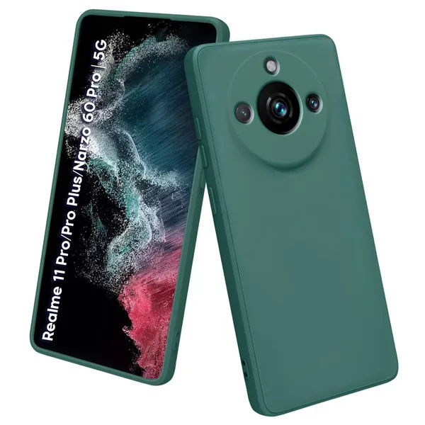 TRUEUPGRADE_Liquid_Silicone_Designed_Back_Case_Cover_for_Realme_11_Pro/Pro_Plus/Narzo_60_Pro_5G_|_Microfiber_Inside_|_Bumper_Back_Cover_Case_for_Realme_11_Pro/Pro_Plus/Narzo_60_Pro_5G_-_Green