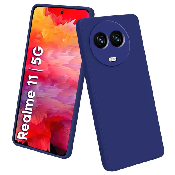 Realme_11_|_11X_5G_|_C67_5G_|_Narzo_60X_5G_Blue_Silicone_Protective_Back_Case_Cover