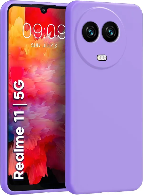Realme_11_|_11X_5G_|_C67_5G_|_Narzo_60X_5G_Purple_Silicone_Protective_Back_Case_Cover