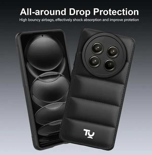 TRUEUPGRADE_Back_Case_Cover_for_Realme_13_Pro_5G_/_13_Pro_Plus_5G_|_Compatible_for_Realme_13_Pro_5G_/_13_Pro_Plus_5G_Back_Case_Cover_|_Puff_Case_with_Camera_Protection_|Black