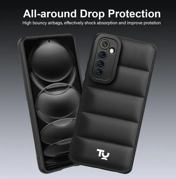 TRUEUPGRADE_Back_Case_Cover_for_Realme_6_/_6i_|_Compatible_for_Realme_6_/_6i_Back_Case_Cover_|_Puff_Case_with_Camera_Protection_|Black