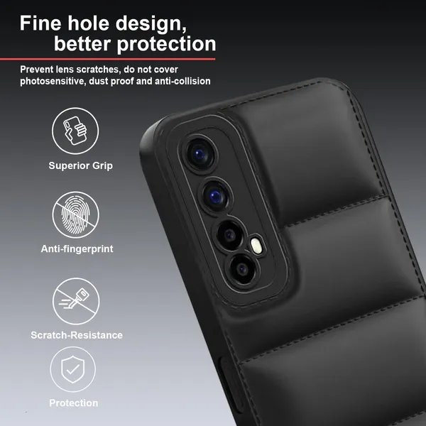 TRUEUPGRADE_Back_Case_Cover_for_Realme_7_/_Narzo_30_4G_/_Narzo_20_Pro_|_Compatible_for_Realme_7_/_Narzo_30_4G_/_Narzo_20_Pro_Back_Case_Cover_|_Puff_Case_with_Camera_Protection_|Black