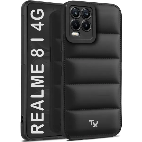 TRUEUPGRADE_Back_Case_Cover_for_Realme_8_4G_/_Realme_8_Pro_|_Compatible_for_Realme_8_4G_/_Realme_8_Pro_Back_Case_Cover_|_Puff_Case_with_Camera_Protection_|Black