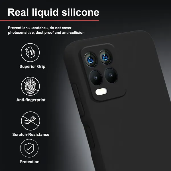 TRUEUPGRADE_Liquid_Silicone_Designed_Back_Case_Cover_for_Realme_8_4G/Realme_8_Pro_|_Microfiber_Inside,_Full_Protection_|_Bumper_Back_Cover_Case_for_Realme_8_4G/Realme_8_Pro_Black