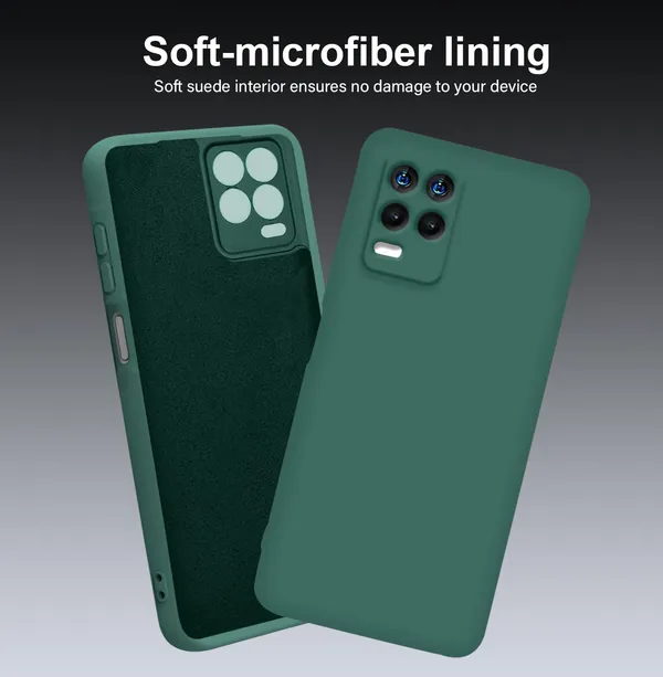 TRUEUPGRADE_Liquid_Silicone_Designed_Back_Case_Cover_for_Realme_8_4G/Realme_8_Pro_|_Microfiber_Inside,_Full_Protection_|_Bumper_Back_Cover_Case_for_Realme_8_4G/Realme_8_Pro_Green