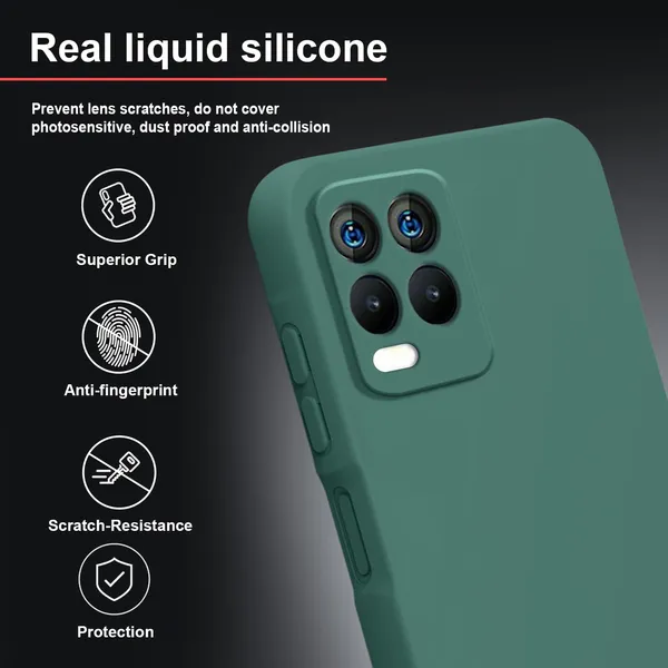 TRUEUPGRADE_Liquid_Silicone_Designed_Back_Case_Cover_for_Realme_8_4G/Realme_8_Pro_|_Microfiber_Inside,_Full_Protection_|_Bumper_Back_Cover_Case_for_Realme_8_4G/Realme_8_Pro_Green