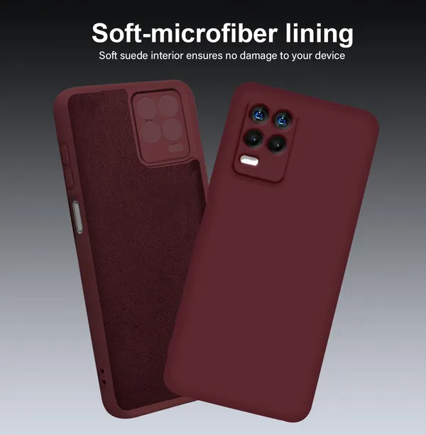 TRUEUPGRADE_Liquid_Silicone_Designed_Back_Case_Cover_for_Realme_8_4G/Realme_8_Pro_|_Microfiber_Inside,_Full_Protection_|_Bumper_Back_Cover_Case_for_Realme_8_4G/Realme_8_Pro_Wine