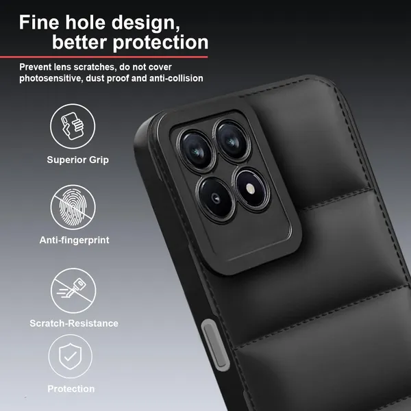 TRUEUPGRADE_Back_Case_Cover_for_Realme_Narzo_50_/_Realme_8i_|_Compatible_for_Realme_Narzo_50_/_Realme_8i_Back_Case_Cover_|_Puff_Case_with_Camera_Protection_|Black