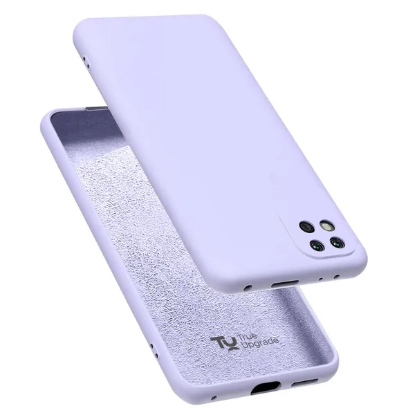 TRUEUPGRADE_Liquid_Silicone_Back_Cover_Case_Compatible_for_Realme_8i_|_Microfiber_Inside_|_360_Degree_Protection_Back_Case_Cover_for_Realme_8i_-_Purple