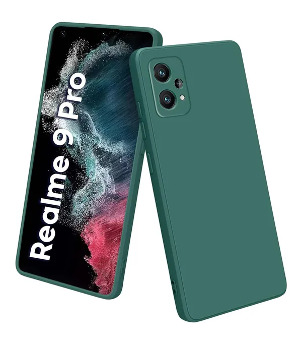 TRUEUPGRADE_Liquid_Silicone_Realme_9_Pro_5G_Back_Cover_Case|_Microfiber_Inside_|_360_Degree_Protection_Back_Cover_Case_for_Realme_9_Pro_5G_-_Green