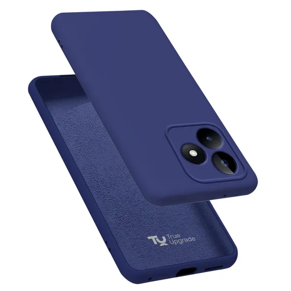 TRUEUPGRADE_Compatible_with_Realme_Narzo_N53_Cover,_Liquid_Silicone_Cover,_Full_Body_Protective_Cover,_Shockproof,_Slim_Phone_Cover,_Anti-Scratch_Soft_Microfiber_Lining_-_Blue