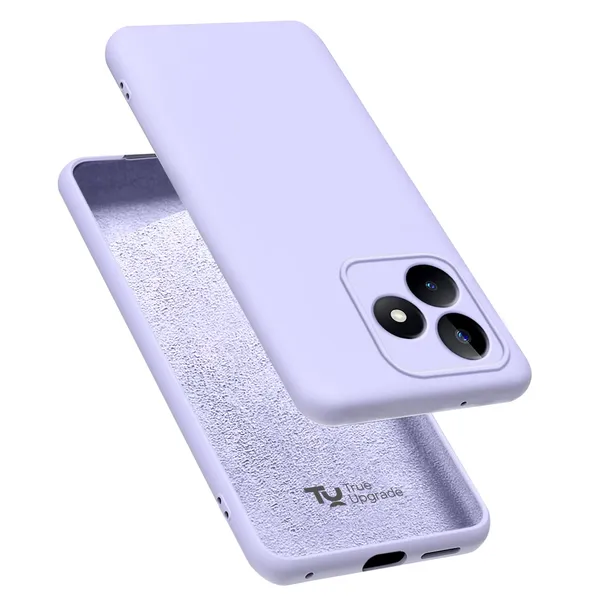 TRUEUPGRADE_Compatible_with_Realme_Narzo_N53_Cover,_Liquid_Silicone_Cover,_Full_Body_Protective_Cover,_Shockproof,_Slim_Phone_Cover,_Anti-Scratch_Soft_Microfiber_Lining_-_Light_Purple