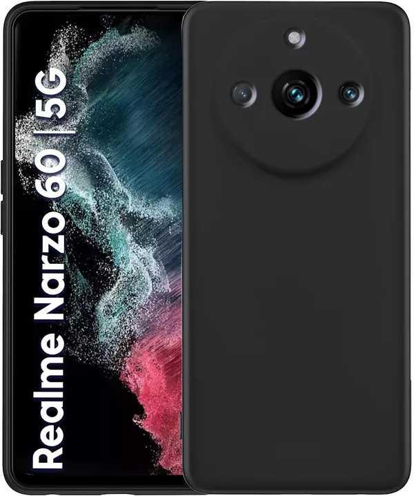 TRUEUPGRADE_Liquid_Silicone_Designed_Back_Case_Cover_for_Realme_Narzo_60_5G_|_Microfiber_Inside_|_Bumper_Back_Cover_Case_for_Realme_Narzo_60_5G_-_Black