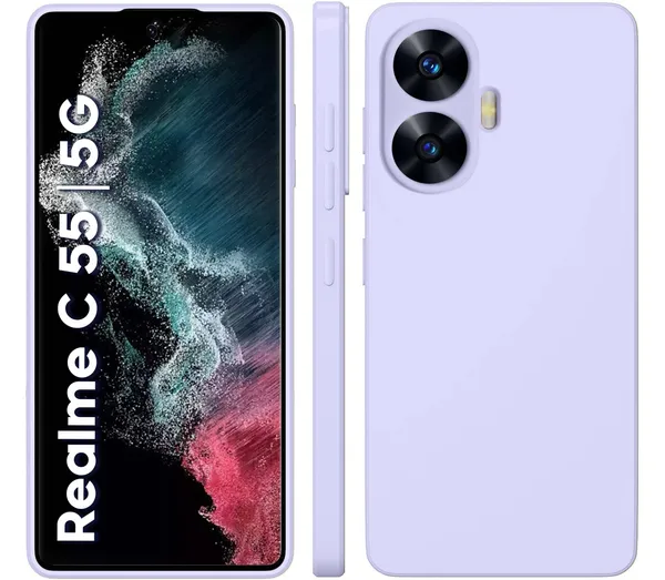 Realme_C55_|_Realme_Narzo_N55_Purple_Silicone_Protective_Back_Case_Cover