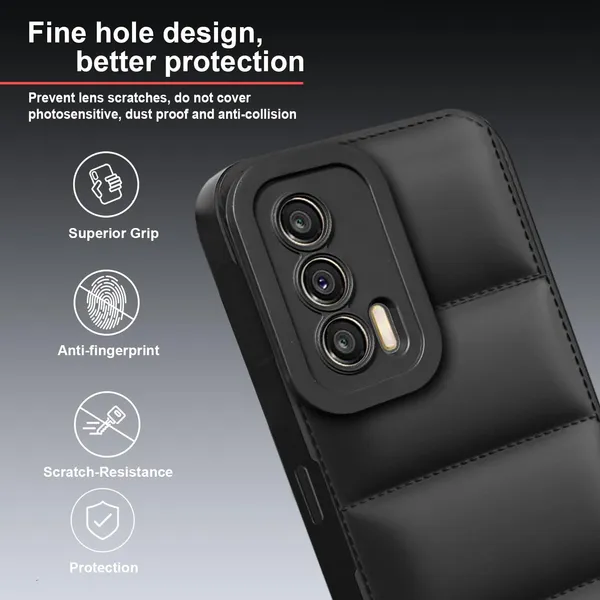 TRUEUPGRADE_Back_Case_Cover_for_Realme_X7_5G_|_Compatible_for_Realme_X7_5G_Back_Case_Cover_|_Puff_Case_with_Camera_Protection_|Black