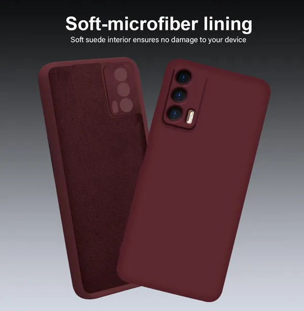 TRUEUPGRADE_Liquid_Silicone_Designed_Back_Case_Cover_for_Realme_X7_5G_|_Microfiber_Inside,_Full_Protection_|_Bumper_Back_Cover_Case_for_Realme_X7_5G_Wine