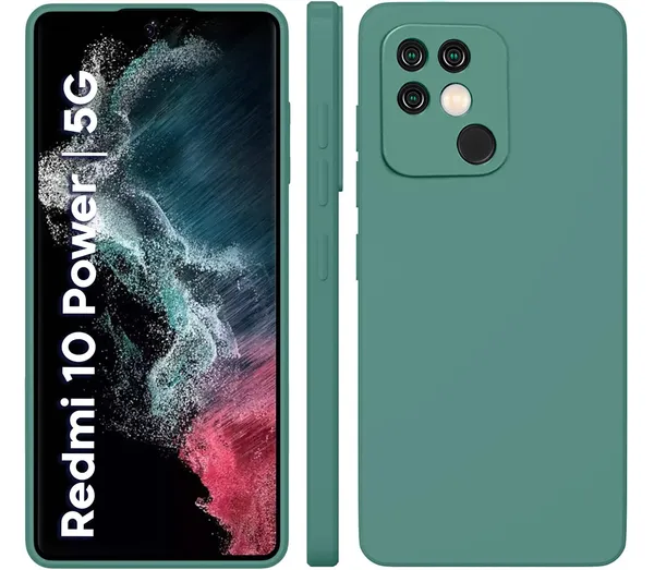 Mi_Redmi_10_|_Redmi_10_Power_Green_Silicone_Protective_Back_Case_Cover