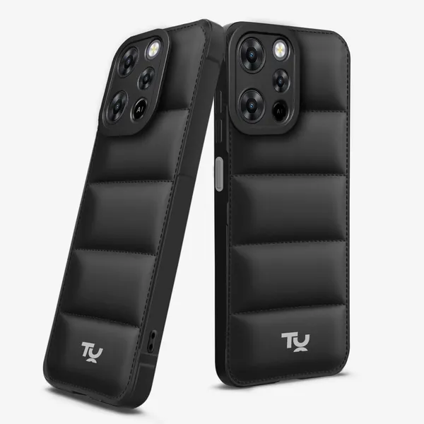 TRUEUPGRADE_Back_Case_Cover_for_Mi_Redmi_12_4G_|_Compatible_for_Mi_Redmi_12_4G_Back_Case_Cover_|_Puff_Case_with_Camera_Protection_|Black