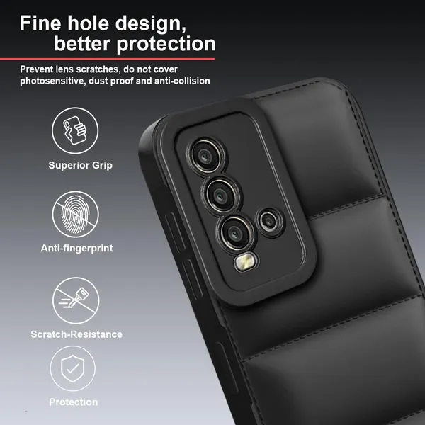 TRUEUPGRADE_Back_Case_Cover_for_Mi_Redmi_9_Power_|_Compatible_for_Mi_Redmi_9_Power_Back_Case_Cover_|_Puff_Case_with_Camera_Protection_|Black