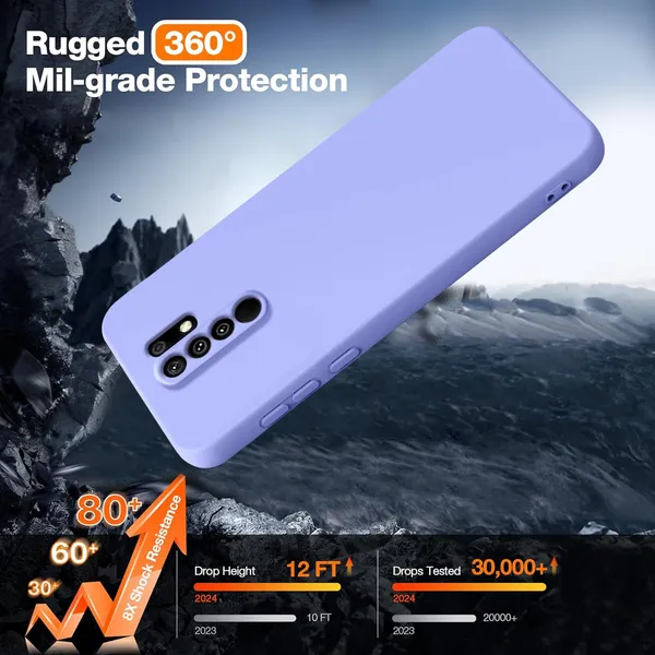 TRUEUPGRADE_Liquid_Silicone_Designed_Back_Case_Cover_for_Mi_Redmi_9_Prime/Poco_M2_|_Microfiber_Inside,_Full_Protection_|_Bumper_Back_Cover_Case_for_Mi_Redmi_9_Prime/Poco_M2_Purple