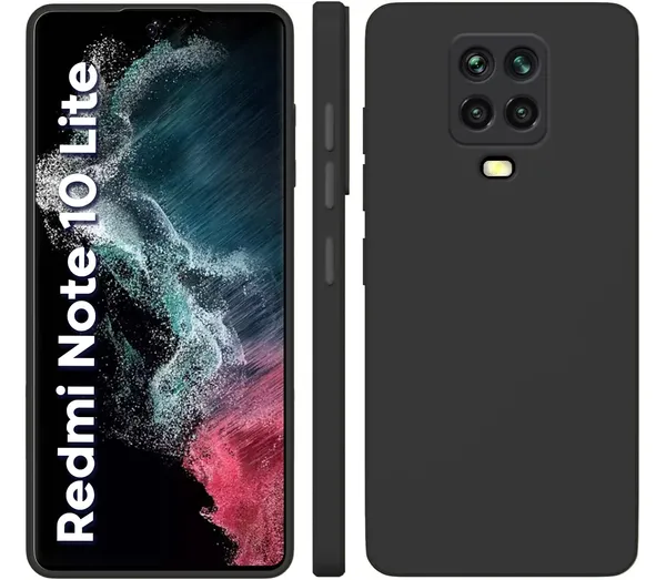 TRUEUPGRADE_Compatible_with_Redmi_Note_10_Lite/Note_9_Pro/Pro_Max/Poco_M2_Pro_Case,_Liquid_Silicone_Case,_Full_Body_Protective_Cover,_Shockproof,_Anti-Scratch_Soft_Microfiber_Lining_-_Black