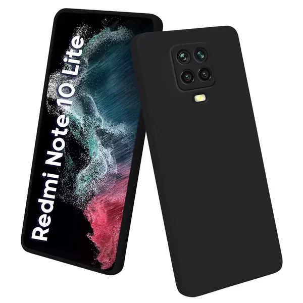 TRUEUPGRADE_Compatible_with_Redmi_Note_10_Lite/Note_9_Pro/Pro_Max/Poco_M2_Pro_Case,_Liquid_Silicone_Case,_Full_Body_Protective_Cover,_Shockproof,_Anti-Scratch_Soft_Microfiber_Lining_-_Black