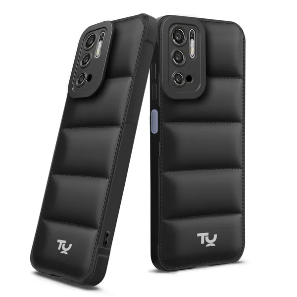 TRUEUPGRADE_Back_Case_Cover_for_Mi_Redmi_Note_10T_5G_|_Compatible_for_Mi_Redmi_Note_10T_5G_Back_Case_Cover_|_Puff_Case_with_Camera_Protection_|Black