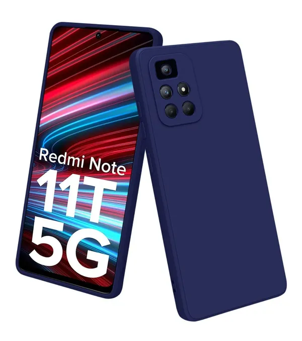 TRUEUPGRADE_Liquid_Silicone_Designed_Case_Cover_for_Redmi_Note_11T_5G_|_Microfiber_Inside_|_Back_Cover_Case_for_Redmi_Note_11T_5G_-_Blue