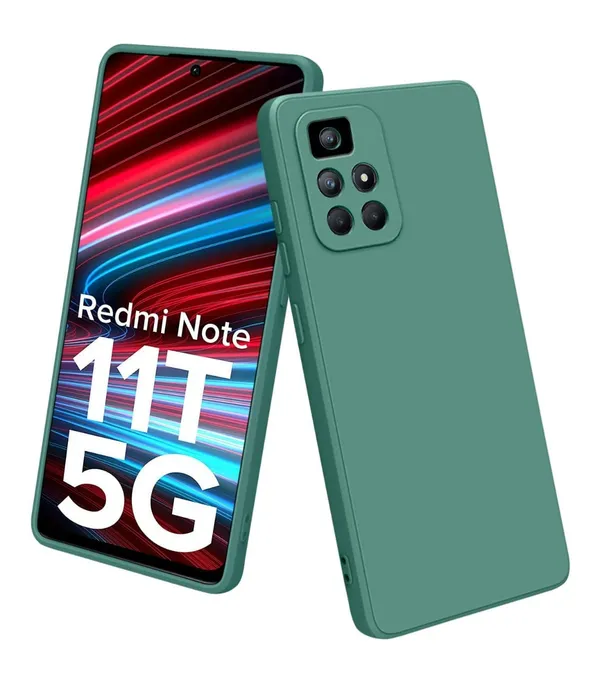 TRUEUPGRADE_Liquid_Silicone_Designed_Back_Case_Cover_for_Redmi_Note_11T_5G_/_Poco_M4_Pro_5G_|_Microfiber_Inside,_Full_Protection_|_Bumper_Back_Cover_Case_for_Redmi_Note_11T_5G_/_Poco_M4_Pro_5G_Green