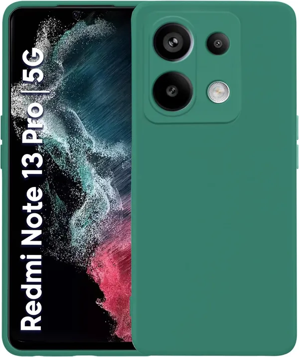 TRUEUPGRADE_Liquid_Silicone_Designed_Back_Case_Cover_for_Mi_Redmi_Note_13_Pro_5G_|_Microfiber_Inside_|_Bumper_Back_Cover_Case_for_Mi_Redmi_Note_13_Pro_5G_-_Green